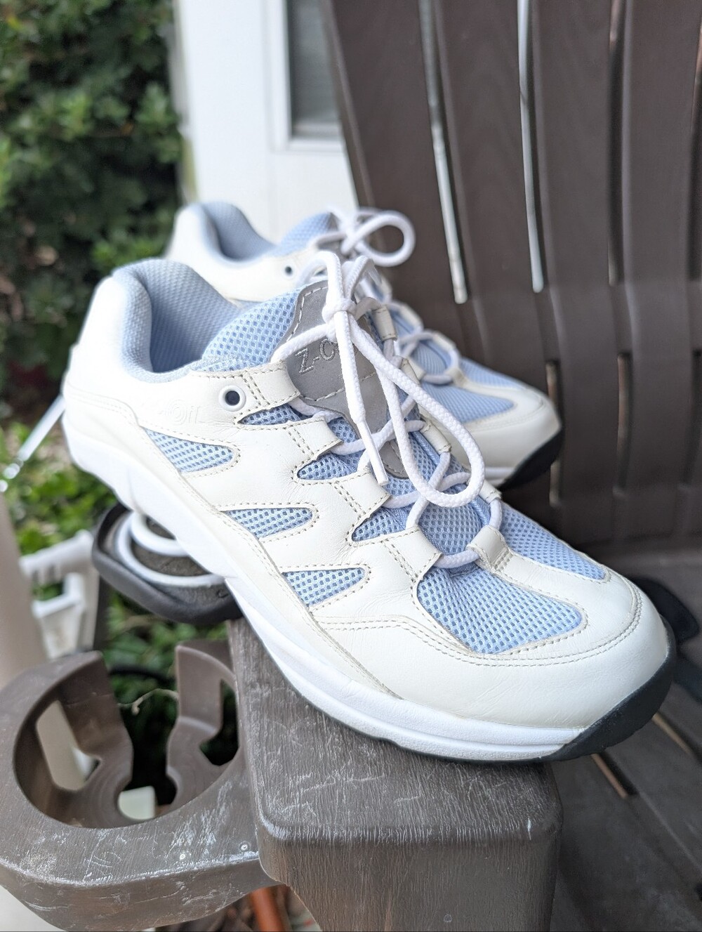 Z-Coil White and Light Blue Women's Sneakers